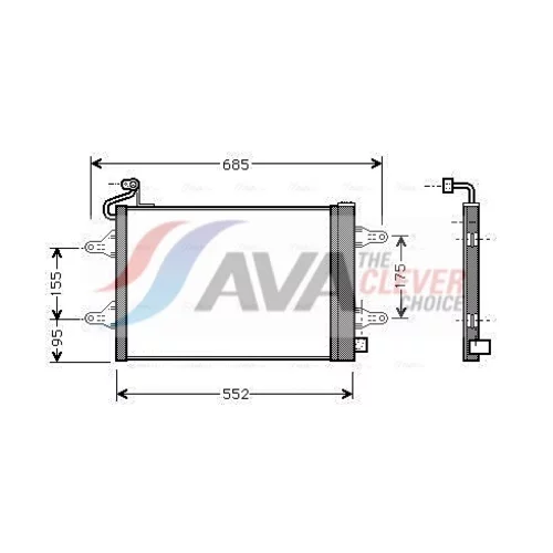 Kondenzátor klimatizácie AVA QUALITY COOLING SAA5007D