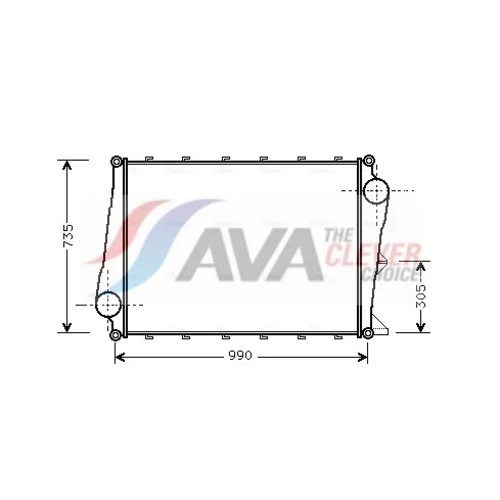 Chladič plniaceho vzduchu AVA QUALITY COOLING VL4021