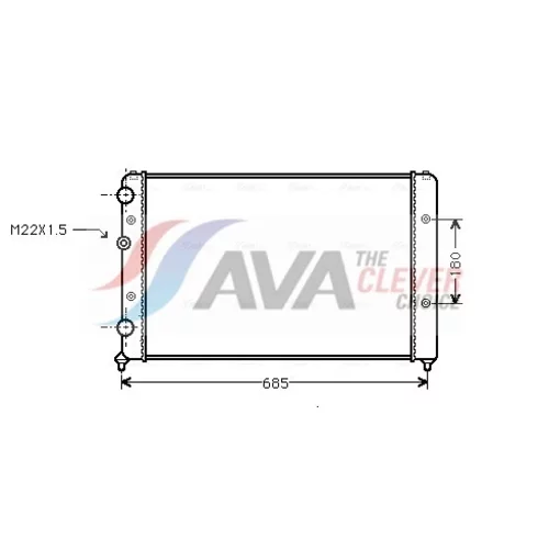 Chladič motora AVA QUALITY COOLING VNA2115