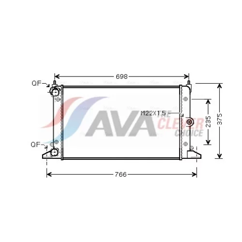 Chladič motora AVA QUALITY COOLING VNA2188