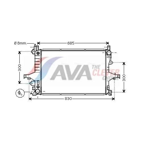 Chladič motora AVA QUALITY COOLING VO2117