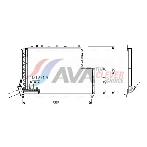 Kondenzátor klimatizácie AVA QUALITY COOLING VO5078