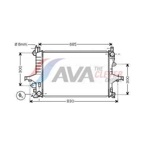 Chladič motora AVA QUALITY COOLING VOA2114