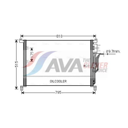 Kondenzátor klimatizácie AVA QUALITY COOLING AI5301