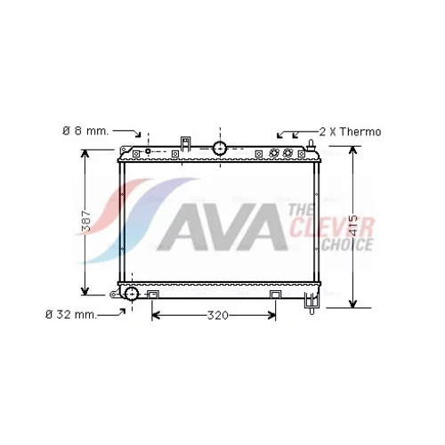 Chladič motora AVA QUALITY COOLING AU2118