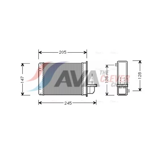 Výmenník tepla vnútorného kúrenia AVA QUALITY COOLING AU6093