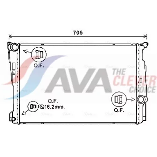 Chladič motora BW2546 (AVA QUALITY COOLING)