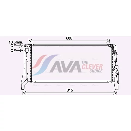 Chladič motora BW2569 (AVA QUALITY COOLING) - obr. 2