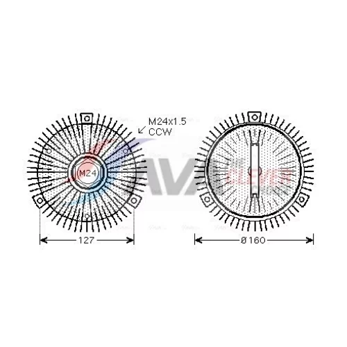 Spojka ventilátora chladenia AVA QUALITY COOLING BWC324