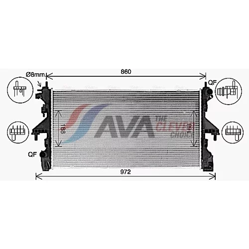 Chladič motora AVA QUALITY COOLING CN2320 - obr. 1