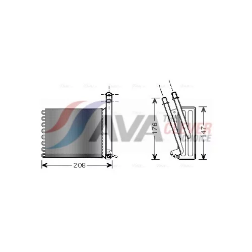 Výmenník tepla vnútorného kúrenia AVA QUALITY COOLING CN6243