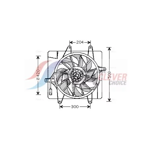 Ventilátor chladenia motora AVA QUALITY COOLING CR7505