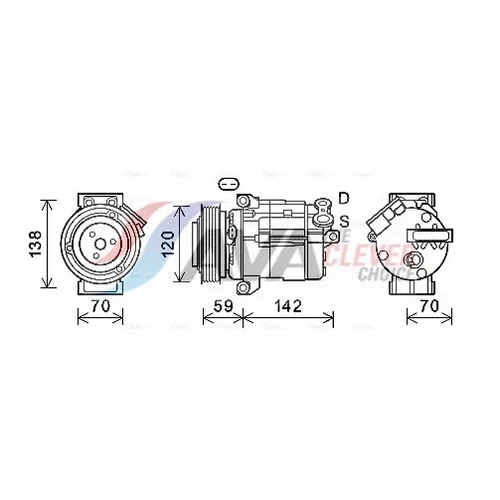 Kompresor klimatizácie AVA QUALITY COOLING CTK063