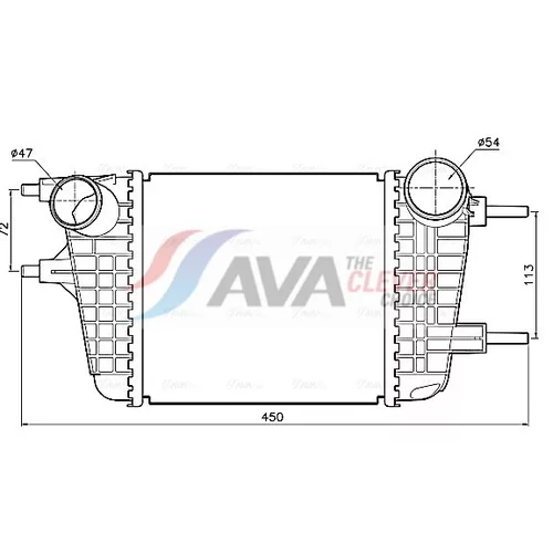 Chladič plniaceho vzduchu AVA QUALITY COOLING DN4485