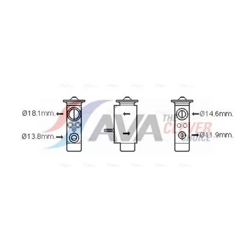 Expanzný ventil klimatizácie AVA QUALITY COOLING FD1492