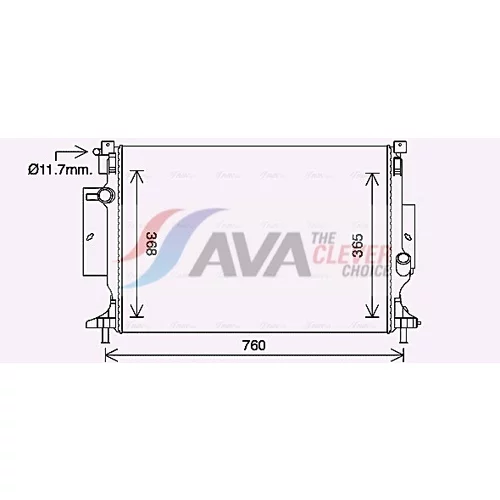 Chladič motora AVA QUALITY COOLING FD2643