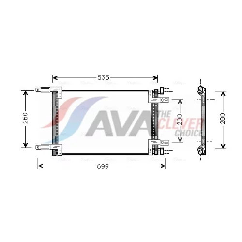 Kondenzátor klimatizácie AVA QUALITY COOLING FT5248