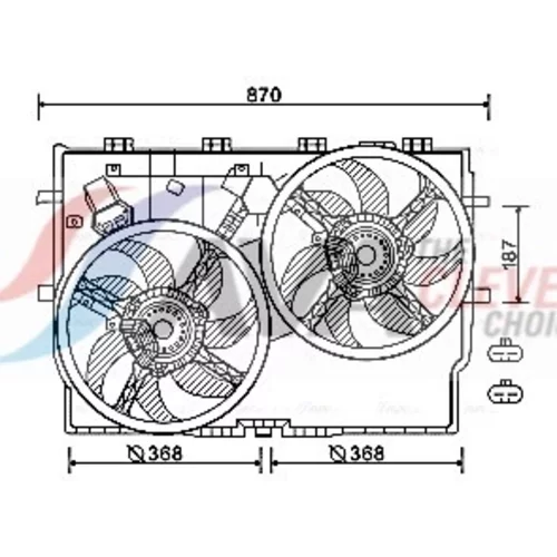 Ventilátor chladenia motora AVA QUALITY COOLING FT7586