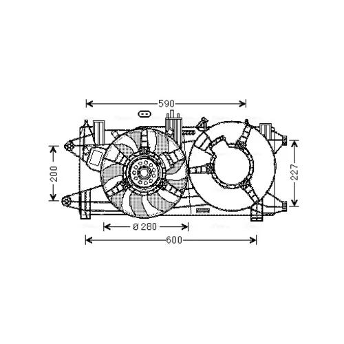 Ventilátor chladenia motora AVA QUALITY COOLING FT7596