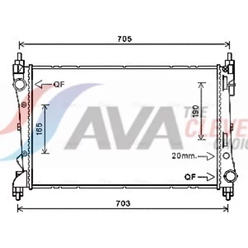 Chladič motora AVA QUALITY COOLING FTA2449