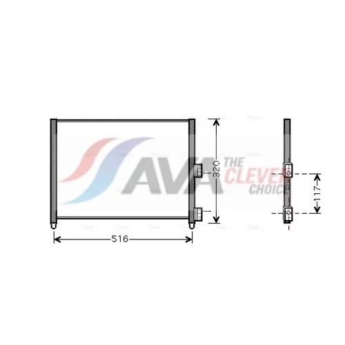 Kondenzátor klimatizácie AVA QUALITY COOLING FTA5303