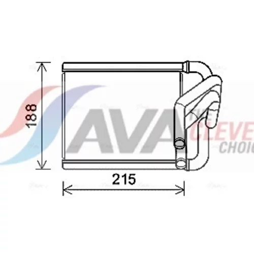 Výmenník tepla vnútorného kúrenia AVA QUALITY COOLING KA6273