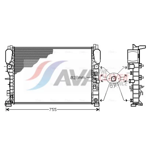 Chladič motora AVA QUALITY COOLING MSA2341