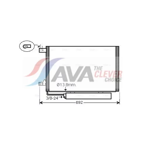 Kondenzátor klimatizácie AVA QUALITY COOLING MSA5578D