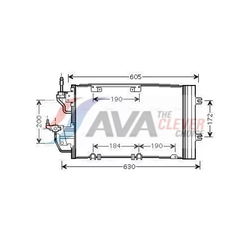 Kondenzátor klimatizácie AVA QUALITY COOLING OL5454D