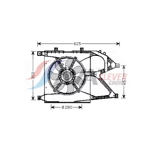 Ventilátor chladenia motora AVA QUALITY COOLING OL7517