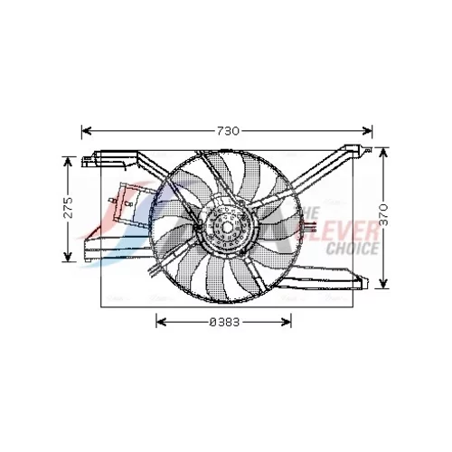 Ventilátor chladenia motora AVA QUALITY COOLING OL7532