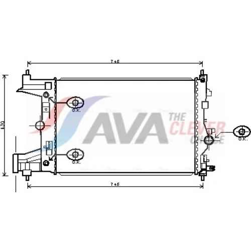 Chladič motora AVA QUALITY COOLING OLA2545