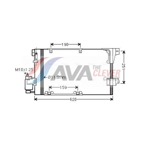 Kondenzátor klimatizácie AVA QUALITY COOLING OLA5251D