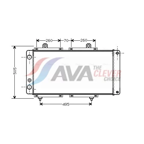 Chladič motora AVA QUALITY COOLING PE2033