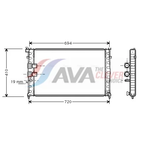 Chladič motora AVA QUALITY COOLING PE2178