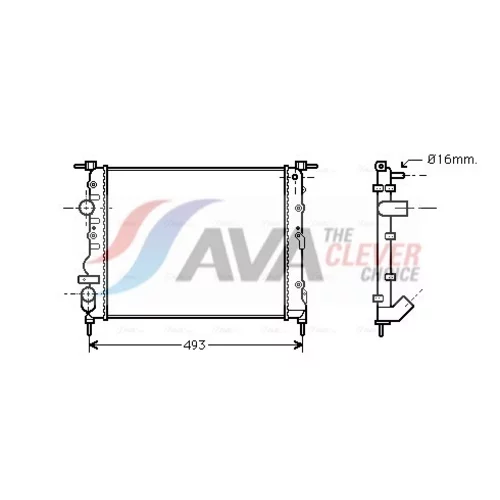 Chladič motora AVA QUALITY COOLING RTA2271