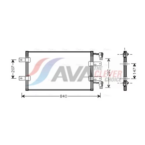 Kondenzátor klimatizácie AVA QUALITY COOLING RTA5314