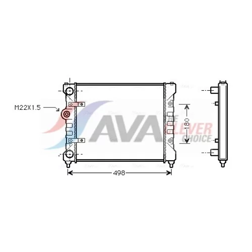 Chladič motora AVA QUALITY COOLING ST2022