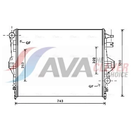 Chladič motora AVA QUALITY COOLING VNA2316