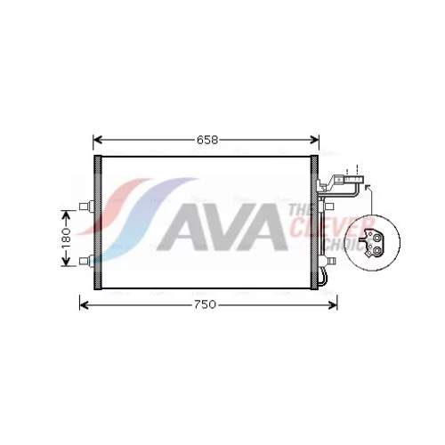 Kondenzátor klimatizácie AVA QUALITY COOLING VO5140