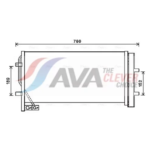 Kondenzátor klimatizácie AVA QUALITY COOLING AI5382D