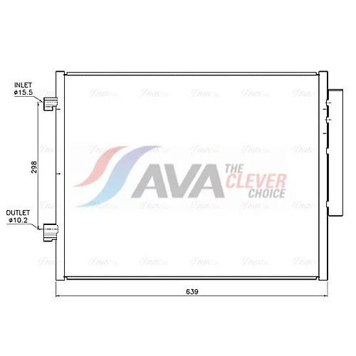 Kondenzátor klimatizácie AVA QUALITY COOLING AL5159D