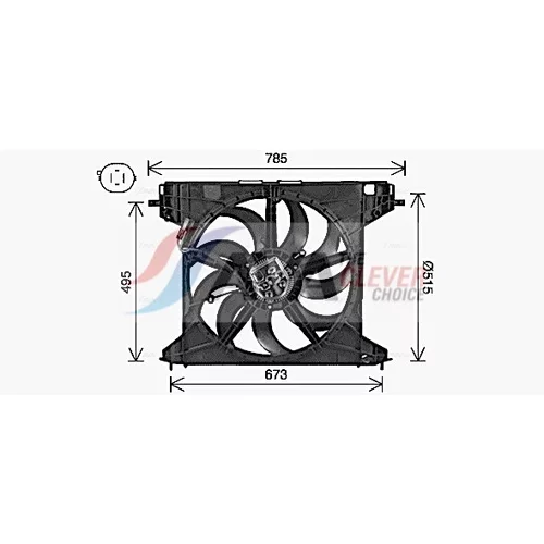 Ventilátor chladenia motora AVA QUALITY COOLING AL7528