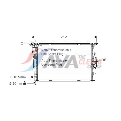 Chladič motora AVA QUALITY COOLING BWA2292