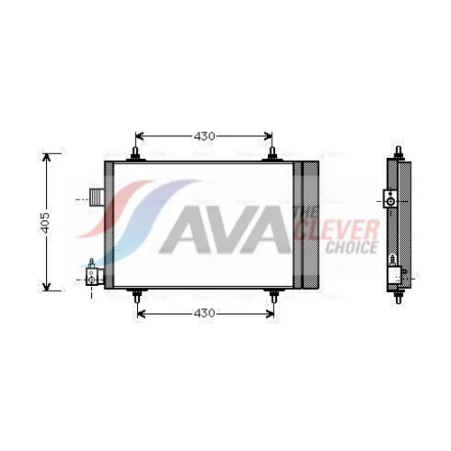 Kondenzátor klimatizácie AVA QUALITY COOLING CN5173D