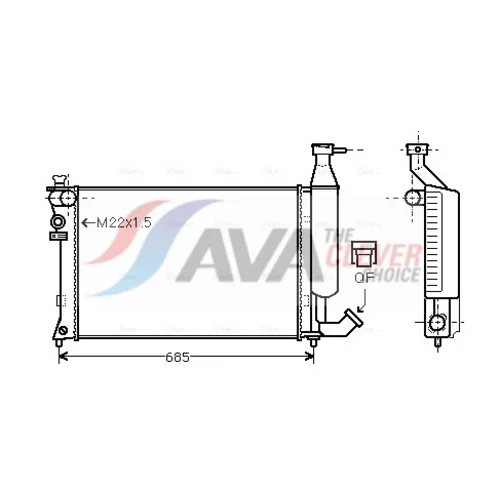 Chladič motora AVA QUALITY COOLING CNA2140