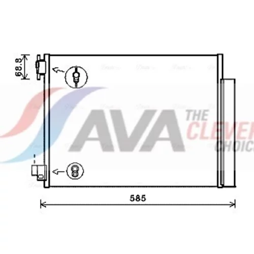 Kondenzátor klimatizácie AVA QUALITY COOLING DAA5011D