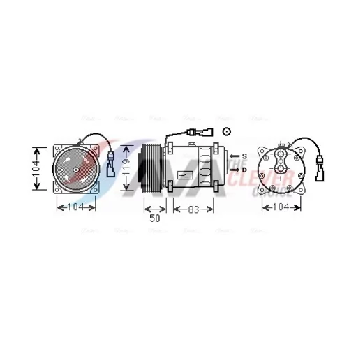 Kompresor klimatizácie AVA QUALITY COOLING DFK057