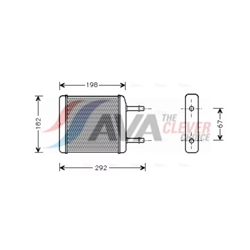 Výmenník tepla vnútorného kúrenia AVA QUALITY COOLING DW6024