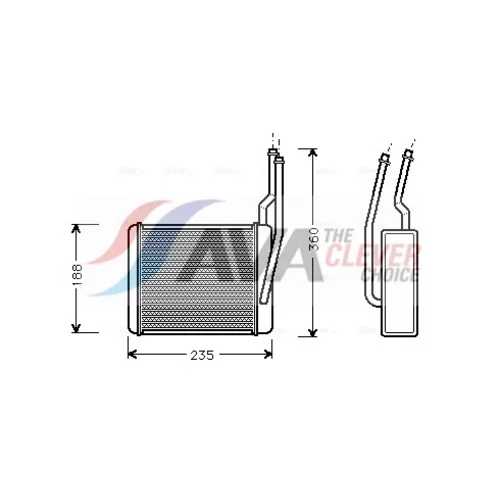 Výmenník tepla vnútorného kúrenia AVA QUALITY COOLING FD6356